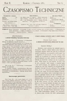 Czasopismo Techniczne. 1881, nr 6