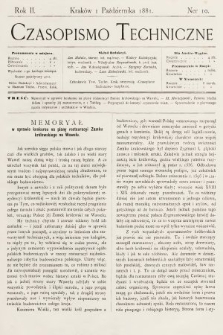 Czasopismo Techniczne. 1881, nr 10