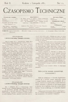 Czasopismo Techniczne. 1881, nr 11