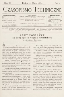 Czasopismo Techniczne. 1882, nr 3