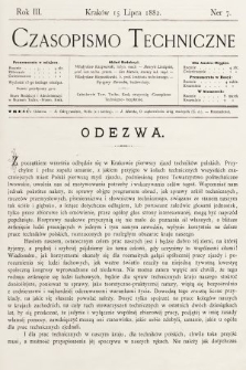 Czasopismo Techniczne. 1882, nr 7