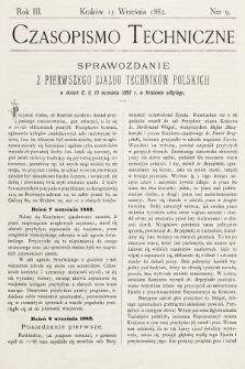 Czasopismo Techniczne. 1882, nr 9