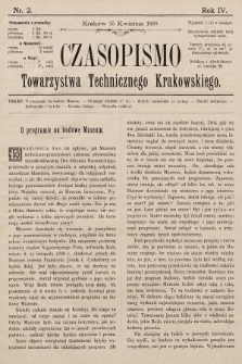 Czasopismo Towarzystwa Technicznego Krakowskiego. 1890, nr 2