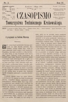 Czasopismo Towarzystwa Technicznego Krakowskiego. 1890, nr 3