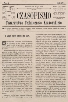Czasopismo Towarzystwa Technicznego Krakowskiego. 1890, nr 4