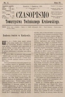 Czasopismo Towarzystwa Technicznego Krakowskiego. 1890, nr 5