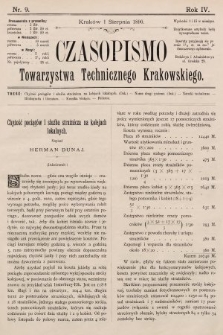 Czasopismo Towarzystwa Technicznego Krakowskiego. 1890, nr 9