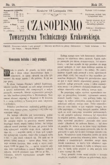 Czasopismo Towarzystwa Technicznego Krakowskiego. 1890, nr 16
