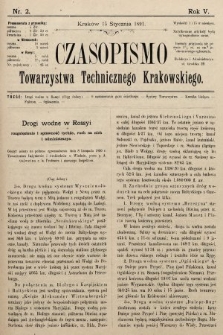 Czasopismo Towarzystwa Technicznego Krakowskiego. 1891, nr 2