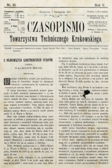 Czasopismo Towarzystwa Technicznego Krakowskiego. 1891, nr 15