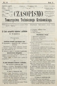Czasopismo Towarzystwa Technicznego Krakowskiego. 1891, nr 17
