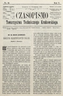 Czasopismo Towarzystwa Technicznego Krakowskiego. 1891, nr 18