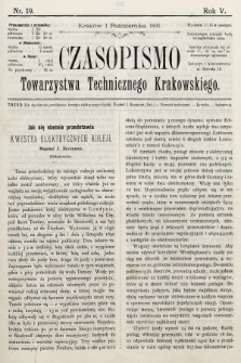 Czasopismo Towarzystwa Technicznego Krakowskiego. 1891, nr 19