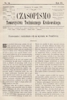 Czasopismo Towarzystwa Technicznego Krakowskiego. 1892, nr 14
