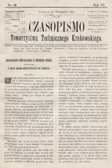 Czasopismo Towarzystwa Technicznego Krakowskiego. 1892, nr 18