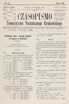 Czasopismo Towarzystwa Technicznego Krakowskiego. 1893, nr 4