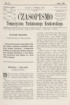 Czasopismo Towarzystwa Technicznego Krakowskiego. 1893, nr 6