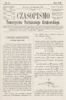 Czasopismo Towarzystwa Technicznego Krakowskiego. 1894, nr 2