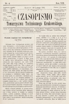 Czasopismo Towarzystwa Technicznego Krakowskiego. 1894, nr 4
