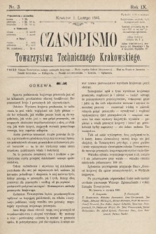 Czasopismo Towarzystwa Technicznego Krakowskiego. 1895, nr 3