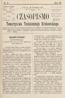 Czasopismo Towarzystwa Technicznego Krakowskiego. 1895, nr 8