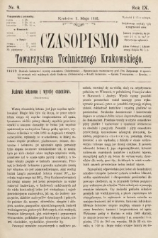 Czasopismo Towarzystwa Technicznego Krakowskiego. 1895, nr 9