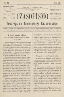Czasopismo Towarzystwa Technicznego Krakowskiego. 1895, nr 11