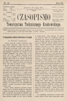 Czasopismo Towarzystwa Technicznego Krakowskiego. 1895, nr 14