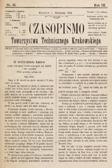 Czasopismo Towarzystwa Technicznego Krakowskiego. 1895, nr 15
