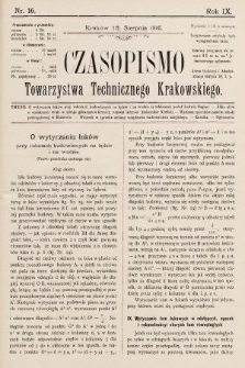 Czasopismo Towarzystwa Technicznego Krakowskiego. 1895, nr 16