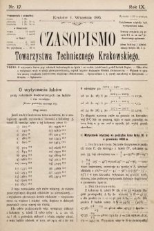 Czasopismo Towarzystwa Technicznego Krakowskiego. 1895, nr 17