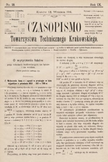Czasopismo Towarzystwa Technicznego Krakowskiego. 1895, nr 18