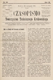 Czasopismo Towarzystwa Technicznego Krakowskiego. 1895, nr 22