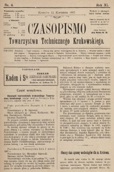 Czasopismo Towarzystwa Technicznego Krakowskiego. 1897, nr 4