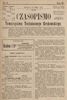 Czasopismo Towarzystwa Technicznego Krakowskiego. 1897, nr 5