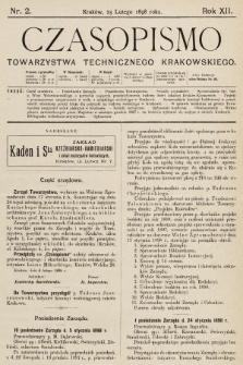 Czasopismo Towarzystwa Technicznego Krakowskiego. 1898, nr 2