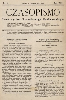 Czasopismo Towarzystwa Technicznego Krakowskiego. 1899, nr 11