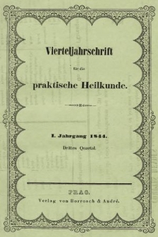 Vierteljahrschrift für die Praktische Heilkunde. Jg.1, 1844, Quartal 3