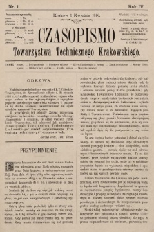 Czasopismo Towarzystwa Technicznego Krakowskiego. 1890 [całość]