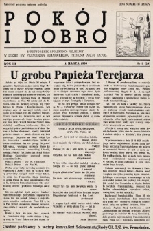 Pokój i Dobro : dwutygodnik społeczno - religijny w duchu św. Franciszka Serafickiego patrona A. K. 1939, nr 5