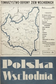 Polska Wschodnia : miesięcznik Towarzystwa Obrony Ziem Wschodnich. 1931, nr 5