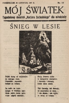 Mój Światek : tygodniowy dodatek „Kurjera Zachodniego” dla dzieci. 1937/1938, nr 12