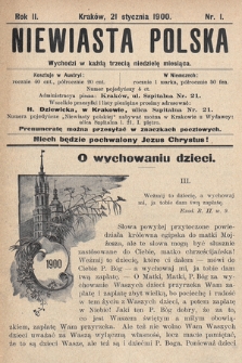 Niewiasta Polska. 1900, nr 1