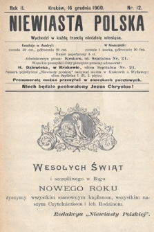 Niewiasta Polska. 1900, nr 12