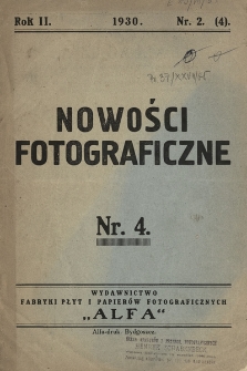 Nowości Fotograficzne. 1930, nr 2 (4)