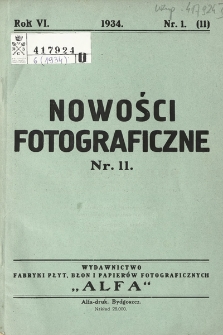Nowości Fotograficzne. 1934, nr 1 (11)