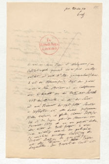 Brief von Alexander von Humboldt an Heinrich Karl Wilhelm Berghaus