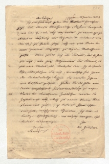 Brief von Alexander von Humboldt an Heinrich Karl Wilhelm Berghaus