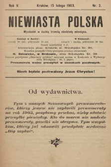 Niewiasta Polska. 1903, nr 2
