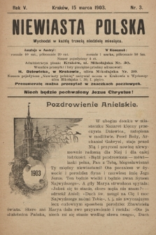 Niewiasta Polska. 1903, nr 3
